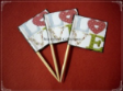 Love Theme Party Supply Toothpick Flag Food Pick Design 1
